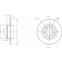 Disc frana Spate DR-ST ALFA ROMEO 147. 156. GT. LANCIA GAMMA 1.6-3.2 09.77-09.10 - ATE-24.0110-0283.1