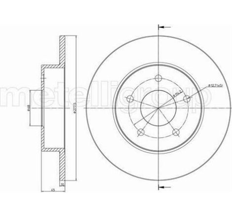 Disc frana Spate DR-ST NISSAN ALMERA TINO. PRIMERA 1.6-2.2D 08.00- - ATE-24.0110-0285.1