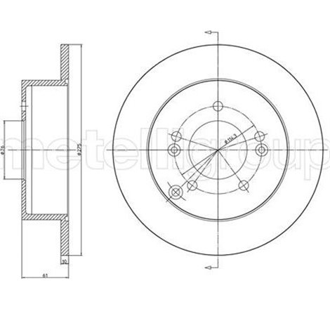 Disc frana Spate DR-ST KIA CARENS III 1.6-2.0LPG 09.06-06.13 - ATE-24.0110-0341.1