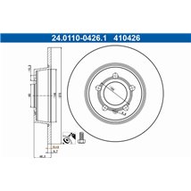 Disc frana Spate DR-ST AUDI A1 1.0-2.0D 05.10-10.18 - ATE-24.0110-0426.1