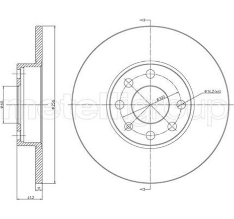 Disc frana Fata DR-ST OPEL ASTRA G. ASTRA G-KOMBI 1.2 02.98-01.05 - ATE-24.0111-0141.1