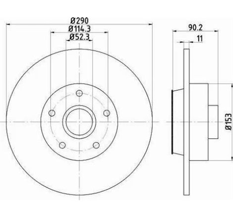 Disc de frana cu rulment Spate DR-ST cu inel ABS RENAULT GRAND SCENIC III 2.0D 02.09-09.16 - ATE-24.0111-0184.2