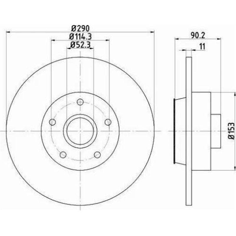 Disc de frana cu rulment Spate DR-ST cu inel ABS RENAULT GRAND SCENIC III 2.0D 02.09-09.16 - ATE-24.0111-0184.2