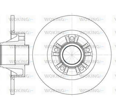 Disc de frana cu rulment Spate DR-ST cu inel ABS NISSAN PRIMASTAR. OPEL VIVARO A. RENAULT TRAFIC II 1.9D-2.5D 02.01- - ATE-24.01