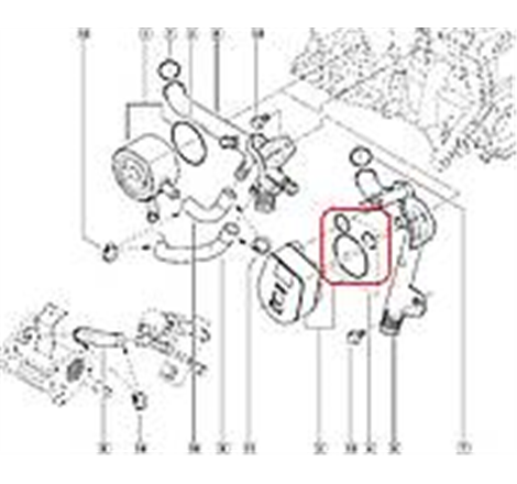 Set garnituri, radiator ulei - RENAULT-7701475118