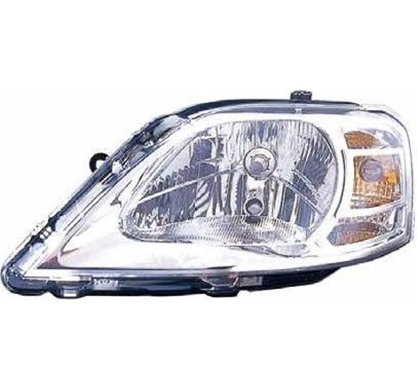 Lampa frontala Stanga H4. mecanic. fara motoras. culoare insert. cromat DACIA LOGAN. LOGAN EXPRESS. LOGAN MCV. RENAULT LOGAN I -