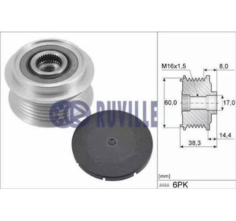 Fulie, alternator - Ruville-57801