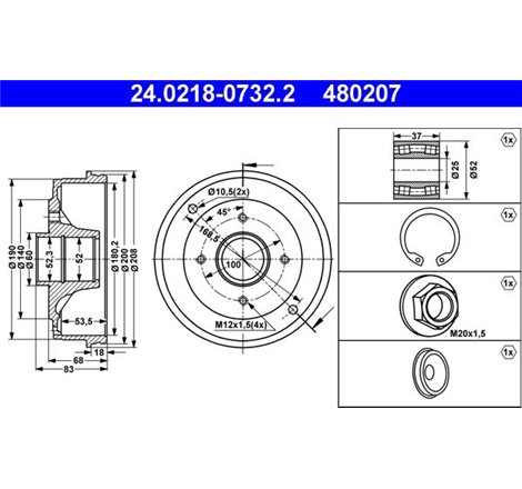 Tambur frana Spate DACIA LOGAN. RENAULT 11. 19 I. 19 I CHAMADE. 19 II. 19 II CHAMADE. 19 II-HATCHBACK. 9. CLIO I. CLIO I-HATCHBA