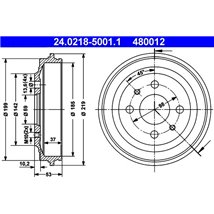 Tambur frana Spate ABARTH RITMO. FIAT 126. 127. CINQUECENTO. DUNA. ELBA. FIORINO. FIORINO-MINIVAN. PANDA. PANDA-HATCHBACK. PREMI
