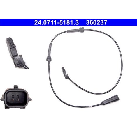 Senzor ABS Spate DR-ST RENAULT GRAND SCENIC II. MEGANE II. MEGANE II-KOMBI. SCENIC II 1.4-2.0D 09.02- - ATE-24.0711-5181.3