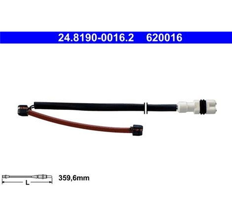 Senzor uzura placute frana Fata PORSCHE 911 3.6 06.08-12.11 - ATE-24.8190-0016.2