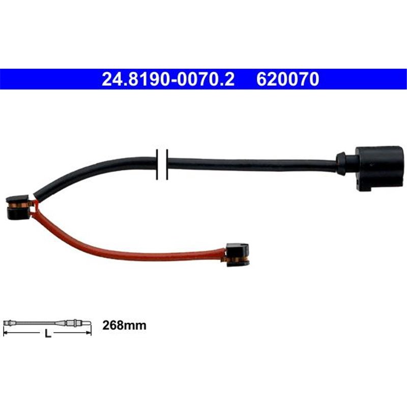 Senzor uzura placute frana Spate PORSCHE 718 BOXSTER. 718 BOXSTER SPYDER. 718 CAYMAN. BOXSTER. CAYMAN 2.0-4.0 04.12- - ATE-24.81