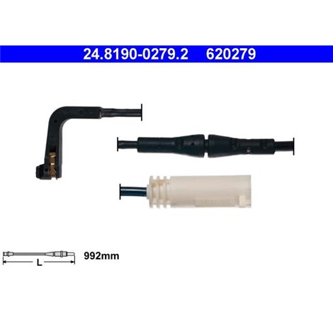 Senzor uzura placute frana Spate BMW 5 E61 5.0 02.07-12.10 - ATE-24.8190-0279.2