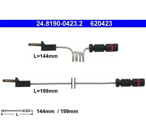 Senzor uzura placute frana Spate MERCEDES SPRINTER 5-T B905 2.7D 04.01-05.06 - ATE-24.8190-0423.2