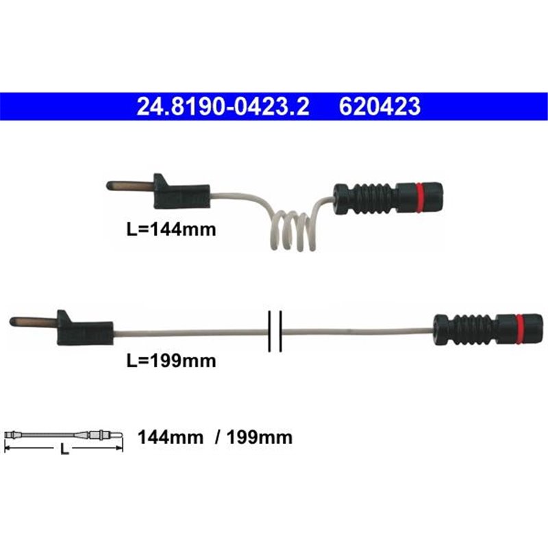 Senzor uzura placute frana Spate MERCEDES SPRINTER 5-T B905 2.7D 04.01-05.06 - ATE-24.8190-0423.2