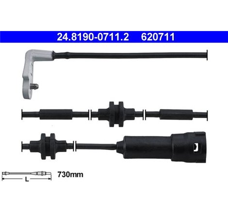 Senzor uzura placute frana Fata OPEL OMEGA B 2.0-3.2 03.94-07.03 - ATE-24.8190-0711.2