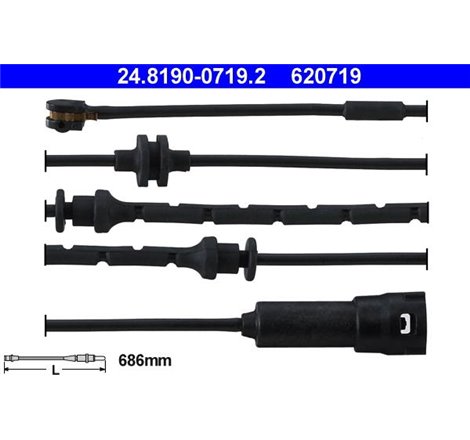 Senzor uzura placute frana Fata FIAT CROMA. CROMA-KOMBI. OPEL SIGNUM. VECTRA C. VECTRA C GTS 1.6-3.2 04.02-12.11 - ATE-24.8190-0