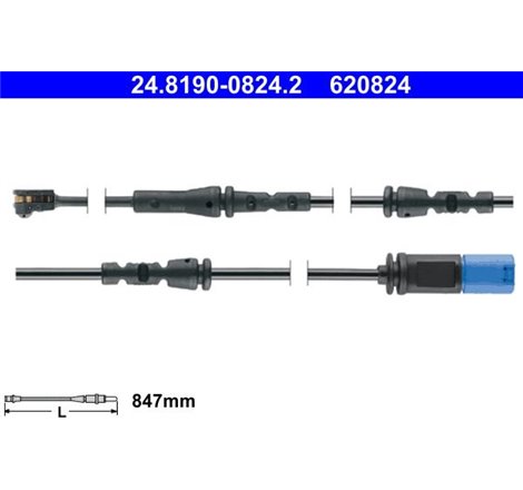 Senzor uzura placute frana Fata BMW X5 G05. X5 G05. F95. X6 G06. F96. X7 G07 2.0D-4.4H 08.18- - ATE-24.8190-0824.2