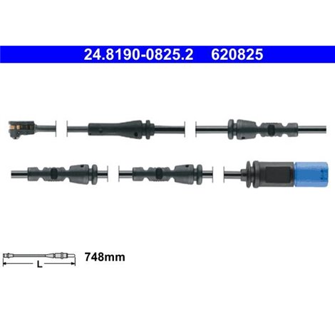 Senzor uzura placute frana Spate BMW X5 G05. X5 G05. F95. X6 G06. F96. X7 G07 2.0D-4.4H 08.18- - ATE-24.8190-0825.2