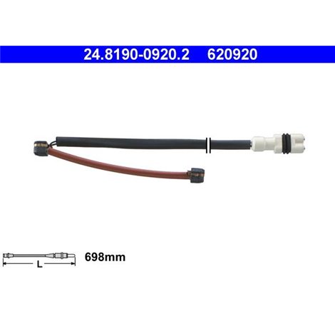 Senzor uzura placute frana Spate PORSCHE 911. 911 TARGA 3.6-3.8 10.93-09.97 - ATE-24.8190-0920.2