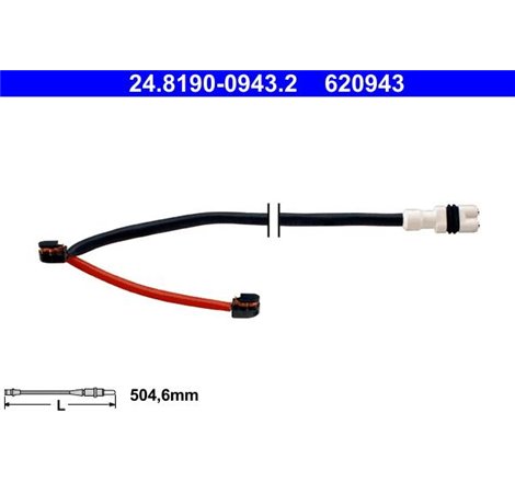 Senzor de avertizare,uzura placute de frana - ATE-24.8190-0943.2