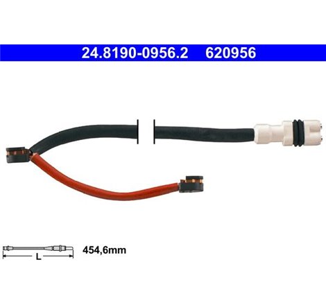 Senzor uzura placute frana Fata PORSCHE 911. BOXSTER. BOXSTER SPYDER. CAYMAN 3.2-3.8 07.04-06.13 - ATE-24.8190-0956.2