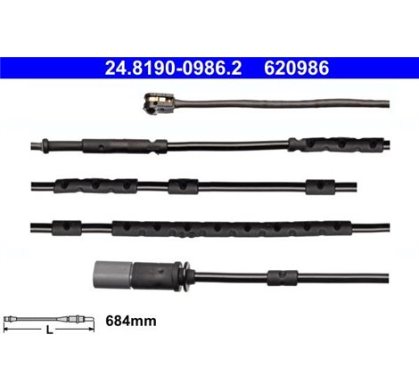 Senzor uzura placute frana Spate BMW I3 I01 0.65H-0.6H-Electric 08.13- - ATE-24.8190-0986.2
