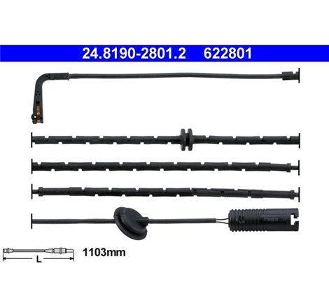 Senzor uzura placute frana Fata MG MG ZT. MG ZT- T. ROVER 75. 75 I 1.8-4.6 02.99-10.05 - ATE-24.8190-2801.2