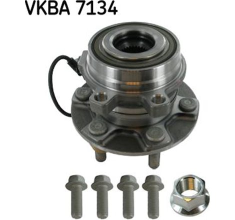 Set de rulmenti cu butuc Fata cu mufa NISSAN NAVARA NP300. RENAULT ALASKAN 2.3D 01.15- - SKF-VKBA 7134