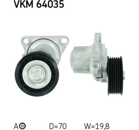 Multi-V belt tensioner FORD FIESTA V. MAVERICK. MAZDA 3. 6. MX-5 III 1.8-2.0-2.3 01.02- - SKF-VKM64035