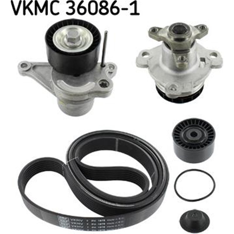 Multi-V-Belt kit rolls and water pump NISSAN NV400. PRIMASTAR. OPEL MOVANO B. VIVARO A. RENAULT ESPACE IV. KOLEOS II. LAGUNA. LA
