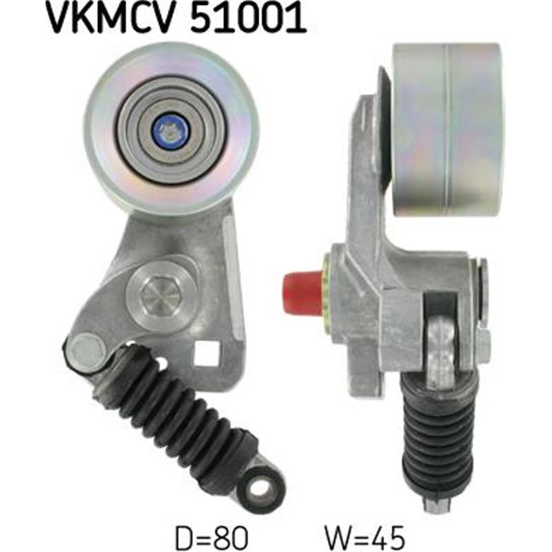 Intinzator de curea multi-V MERCEDES ACTROS. ACTROS MP2-MP3 OM541.920-OM542.969 04.96- - SKF-VKMCV 51001