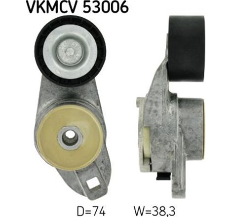 Intinzator de curea multi-V RVI KERAX. MAGNUM. VOLVO FH. FH II. FH12. FH16. FM. FM II. FM12. NH12 D11A-370-DXi13 08.93- - SKF-VK
