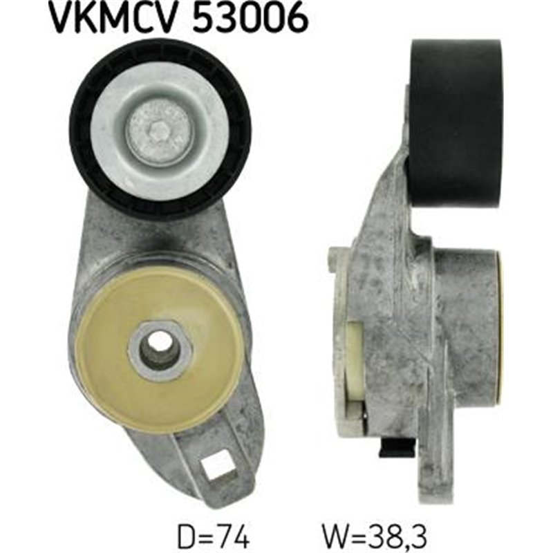 Intinzator de curea multi-V RVI KERAX. MAGNUM. VOLVO FH. FH II. FH12. FH16. FM. FM II. FM12. NH12 D11A-370-DXi13 08.93- - SKF-VK