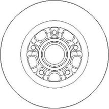 Disc de frana cu rulment Spate DR-ST FIAT TALENTO. NISSAN NV300. OPEL VIVARO B. RENAULT TRAFIC III 1.6D-2.0D 05.14- - SNR-KF155.