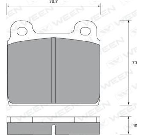 Set placute frana Fata MERCEDES -8 W115. HECKFLOSSE W110. HECKFLOSSE W111. W112. S W108. W109. ALFA ROMEO SPIDER. FERRARI 208-30