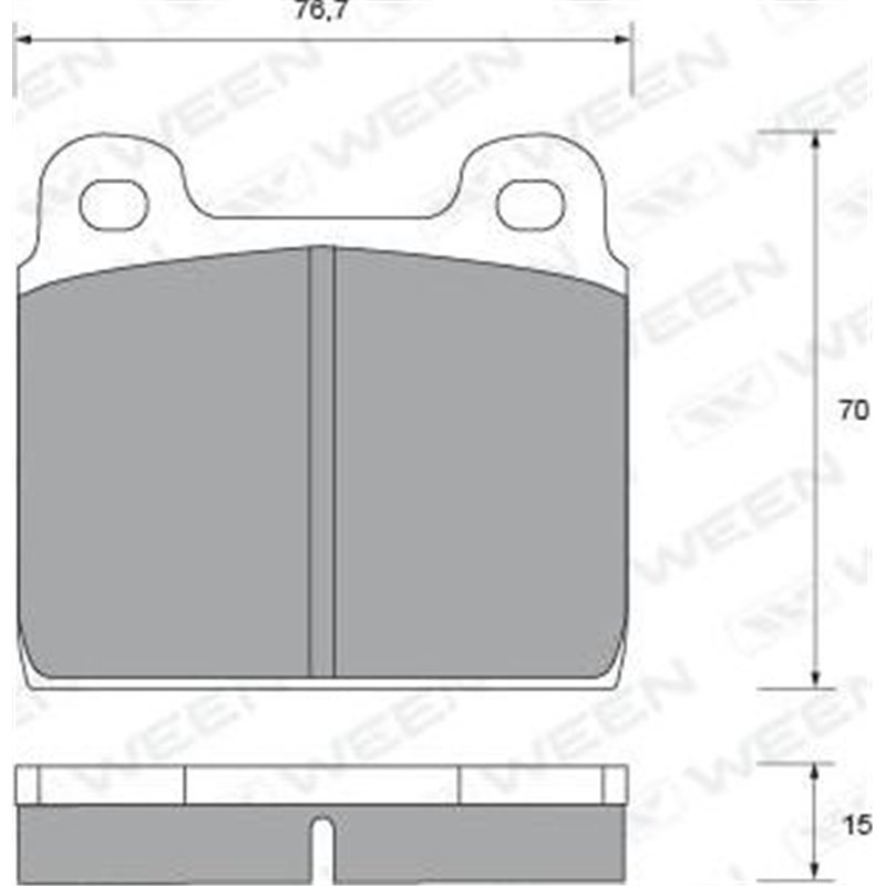 Set placute frana Fata MERCEDES -8 W115. HECKFLOSSE W110. HECKFLOSSE W111. W112. S W108. W109. ALFA ROMEO SPIDER. FERRARI 208-30