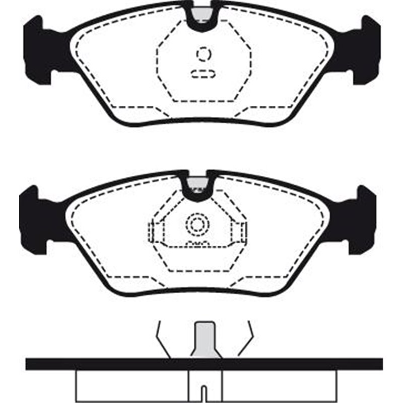 Set placute frana Fata BMW 3 E30. 5 E28. 6 E24. FERRARI 328 GTB. 328 GTS. MASERATI BITURBO. GHIBLI II. KARIF. SHAMAL. PORSCHE 92