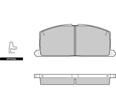 Set placute frana Fata TOYOTA CAMRY. CARIBE. CARINA IV. CARINA V. CARINA VII. CELICA. COROLLA. COROLLA FX. CORONA. CORONA EXIV. 