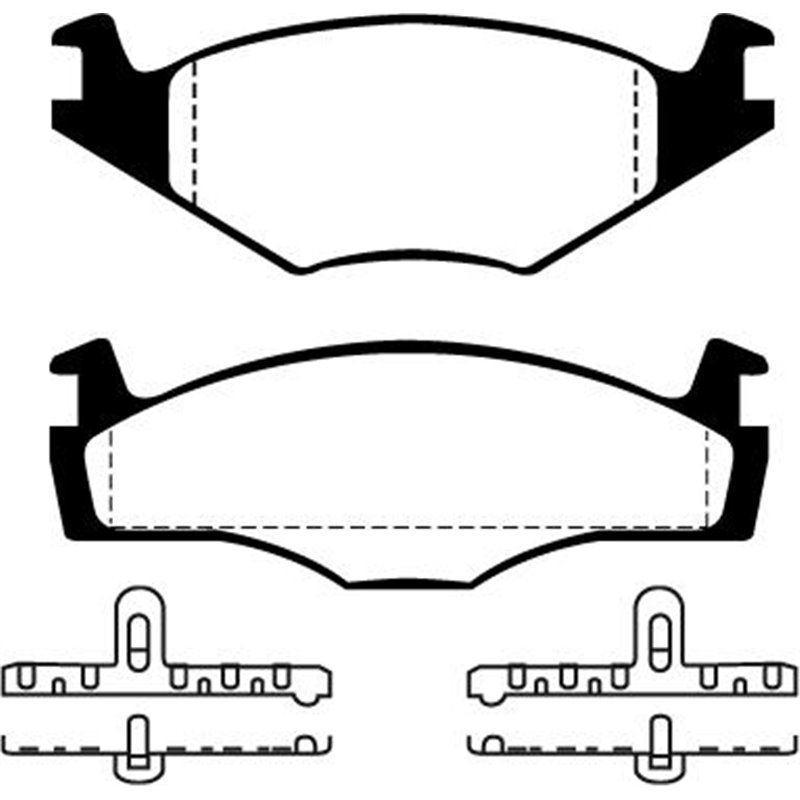 Set placute frana Fata SEAT CORDOBA. IBIZA II. TOLEDO I. VW CADDY I. GOLF I. GOLF II. GOLF III. JETTA I. JETTA II. PASSAT B2. PA