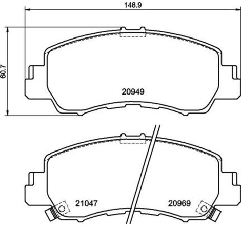 Set placute frana Fata MITSUBISHI ECLIPSE CROSS 1.5-2.4H 10.17- - Textar-2094901