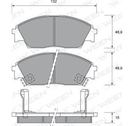 Set placute frana Fata HONDA CIVIC II. CIVIC IV. CIVIC VI. CONCERTO. CRX II. PRELUDE III 1.4-2.0 04.87-02.01 - Textar-2132201