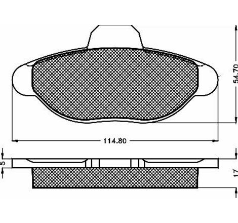 Set placute frana Fata FIAT CINQUECENTO. PANDA. PUNTO. SEICENTO-600 0.7-1.2 07.91- - Textar-2136502