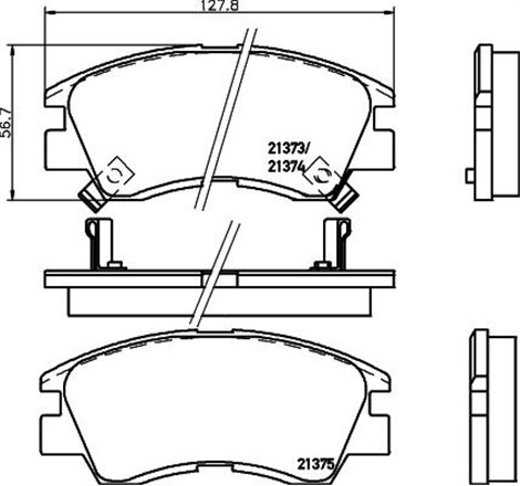 Set placute frana Fata MITSUBISHI L 300-DELICA II. L 300 III. L200. PAJERO I. PAJERO SPORT I. TREDIA 1.6-3.5 12.82- - Textar-213