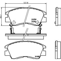 Set placute frana Fata MITSUBISHI L 300-DELICA II. L 300 III. L200. PAJERO I. PAJERO SPORT I. TREDIA 1.6-3.5 12.82- - Textar-213