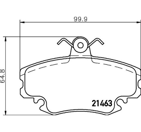Set placute frana Fata DACIA LOGAN. SANDERO. PEUGEOT 205 I. 205 II. 309 I. 309 II. RENAULT 11. 18. 18 VARIABLE. 19 I. 19 I CHAMA