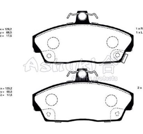 Set placute frana Fata HONDA CIVIC VI. CIVIC VII. CONCERTO. MG MG ZR. MG ZS. MGR V8. ROVER 200. 200 II. 25 I. 400. 400 II. 45 I.