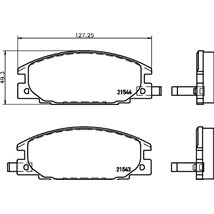 Set placute frana Fata ISUZU CAMPO. D-MAX I. KB. PICKUP. TF. TFR-TFS. TROOPER I. OPEL CAMPO. FRONTERA A. FRONTERA A SPORT 1.9-3.