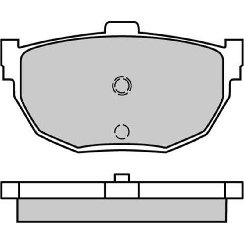 Set placute frana Spate HYUNDAI COUPE I. COUPE II. ELANTRA III. GETZ. LANTRA I. LANTRA II. TIBURON. KIA CERATO I. NISSAN BLUEBIR