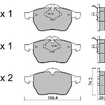 Set placute frana Fata AUDI 100 C3. A4 B5. VW PASSAT B5 1.6-2.8 10.86-09.01 - Textar-2162402